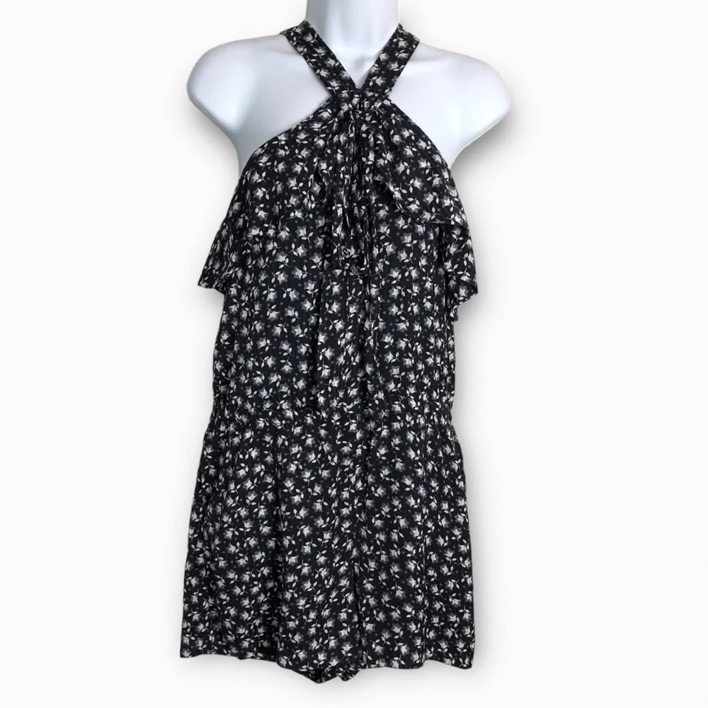 LOFT Floral Print Halter Romper